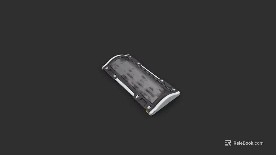 Modern Rectangular Decorative Light With White Frame And Transparent LED Panel 3d model 