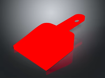 Red Kitchen Spatula Household Item With Ergonomic Handle Durable Design For Daily Cooking 3d model