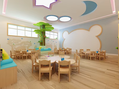 Modern Kindergarten Classroom 3d model
