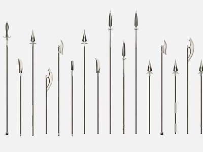 European-style Cold Weapon Sword Long Gun Dagger Weapon Game Props 3d model