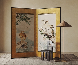 New Chinese Style Screen Partition 3d model