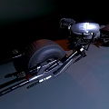 Futuristic Metallic Silver Motorcycle With Streamlined Frame Sleek Bodywork And Black Wheels