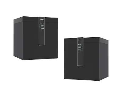 Two Black Electrical Appliances For Daily Use With Sleek Control Panel Design 3d model