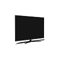 Sleek Black Flat Screen Television With Modern Stand Design And Thin Bezel