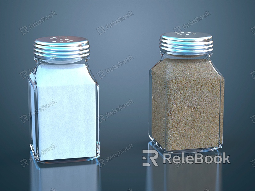 Modern spice bottle salt pepper model