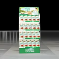 LundFood Strawberry Packaged Products Display Stand With Multiple Shelves And Green Design