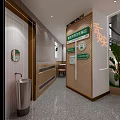 Modern Restaurant Interior With Open Layout Chandelier Bar Counter And Dining Tables