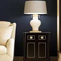 French Side Table European Side Table American Side Table French Table Lamp European Table Lamp American Table Lamp 3d model
