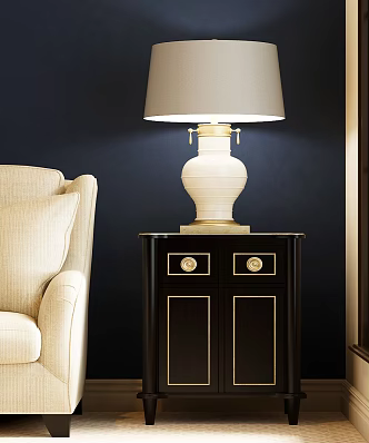 French Side Table European Side Table American Side Table French Table Lamp European Table Lamp American Table Lamp 3d model