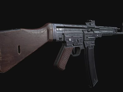 Classic Vintage Military Rifle With Wooden Stock And Metal Components Design Details 3d model