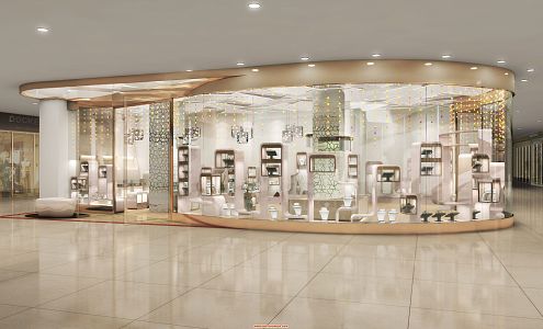 Modern Jewelry Store 3d model