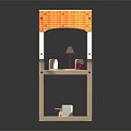 Wooden Toy House With Two Story Structure Detailed Interior Round Window And Colorful Furniture