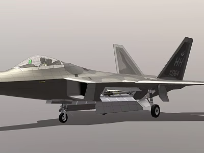 Advanced Military Weapon F 22 Fighter Jet With HH 782 Marking And Stealth Technology 3d model