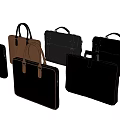 Premium Leather Briefcases and Handbags Different Styles Black Brown Colors