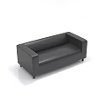 Modern Leather Two Seater Sofa For Living Room Interior Design 3d model