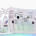 Art Installation For 5th Anniversary With Transparent Panels Illuminated Spheres And Holographic Effect