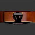 Red Acoustic Guitar with Glossy Wooden Body and Neck on Dark Background with Reflection
