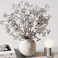 Modern Minimalist Decorative Ornament Set With Ceramic Vase Dried Flowers Books And Candles