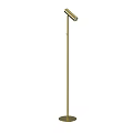 Modern Floor Lamp With Adjustable Head And Slim Brass Metal Pole