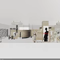Modern Luxury Womens Clothing Store Interior With Elegant Stone Decor And Stylish Fashion Display Mannequins