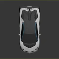 White Supercar With Black Accents Sleek Aerodynamic Design And Rear Spoiler