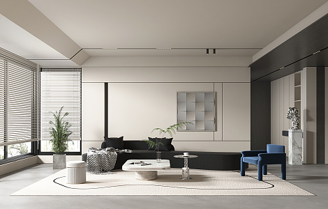 modern living room 3d model