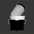 Sleek Modern Recessed Light Fixture For Home Furniture With White Shade And Black Base