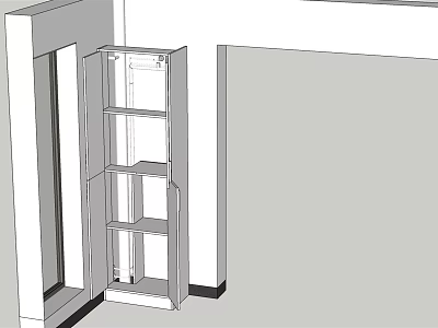 Open Multi Tier Shelf Unit For Indoor Corner Storage With Modern Design 3d model