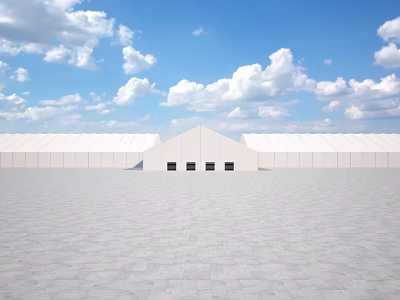 West bank of modern tent 3d model West bank of modern tent 3d model