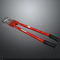 Heavy Duty Red Bolt Cutters With Black Handles For Cutting Metal Rods And Bolts