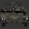 Military Combat Tank Vehicle Featuring Heavy Armor Tracks And Desert Camouflage Design