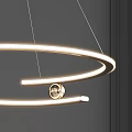 Modern Circular Chandelier With LED Light And Sleek Design For Living Room