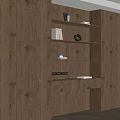Modern Wooden Bookcase With Open Shelves And Decorative Items In Interior