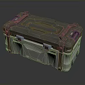 Industrial Metallic Toolbox With Orange Accents Handles Latches And Durable Design