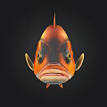 Colorful Tropical Fish With Vibrant Scales Orange Fins And Shiny Body