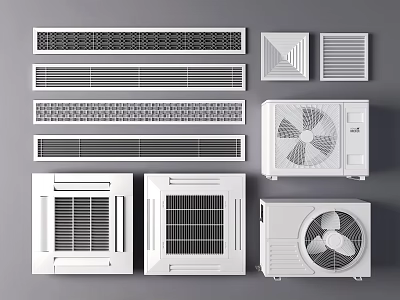 Modern air conditioner air outlet air conditioner outlet central air conditioner 3d model