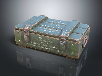 Modern ammunition box arms box weapons box military box 3d model Modern ammunition box arms box weapons box military box 3d model