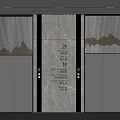 Modern Elevator Design With Metallic Doors Marble Wall And Floor Indicators