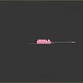 Stylish Pink And White Wired Computer Keyboard On White Desk Pad For Office Use