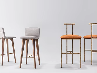 Modern Bar Chair 3d model