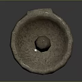 Traditional Stone Mortar and Pestle with Three Legged Base for Household Use
