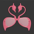 Stylish Pink Swan Shaped Sunglasses Fashion Jewelry Accessory With Unique Design
