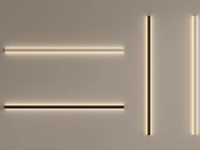 Sleek Modern Wall Lights with LED Strip Design for Home Interior Decoration 3d model