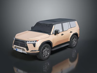 Beige SUV With Black Roof Modern Design And Off Road Style Alloy Wheels 3d model