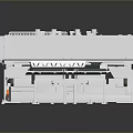 Automated Industrial Machine With White Structure And Mechanical Components On Conveyor Belts