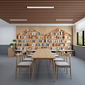 Modern Library Primary School Library 3d model
