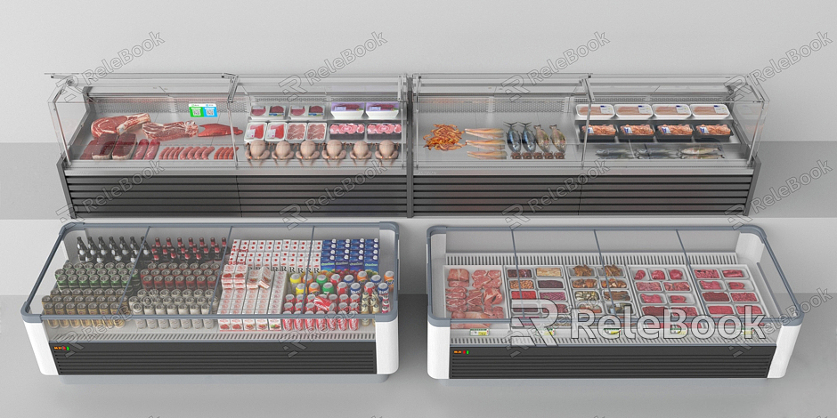 Modern Freezer Freezer Meat Cabinet model