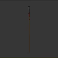 Flaming Decorative Sword With Orange Yellow Blade And Black Red Hilt