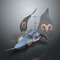 Modern pirate ship flying pirate ship flying ship flying ship 3d model