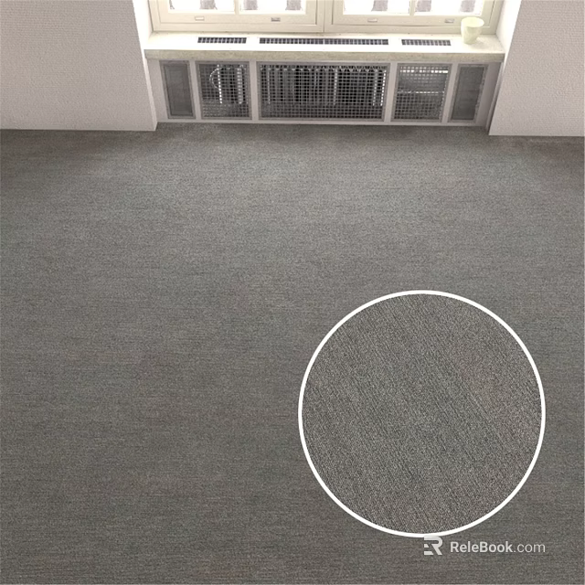 High Quality Gray Carpet Floor with Detailed Textured Surface for Interior Spaces 3d model 